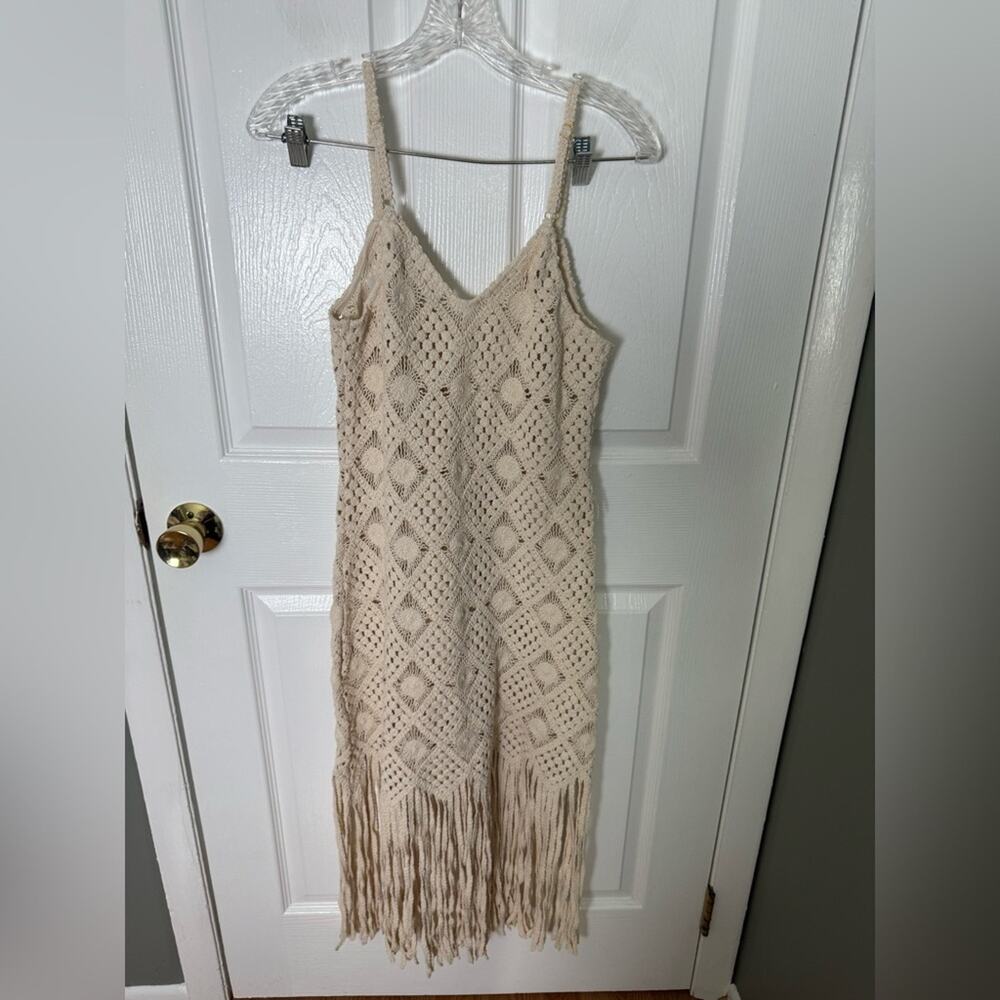 L’agence Haleigh Crochet Cover-Up Dress M - Picture 7 of 10